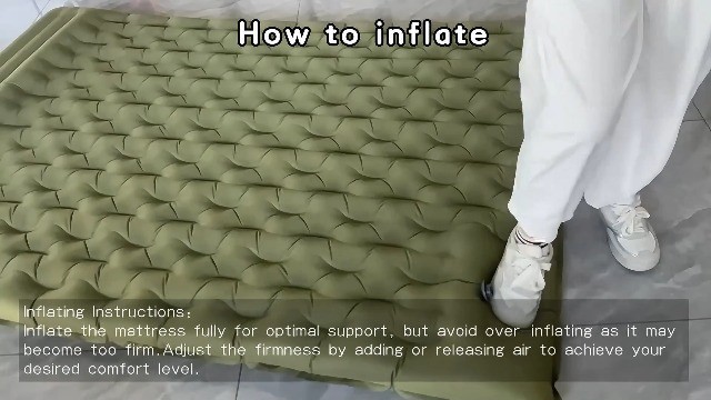 Ultralight Inflatable Sleeping Pad with Pillow & Foot Pump - Compact Camping Mat