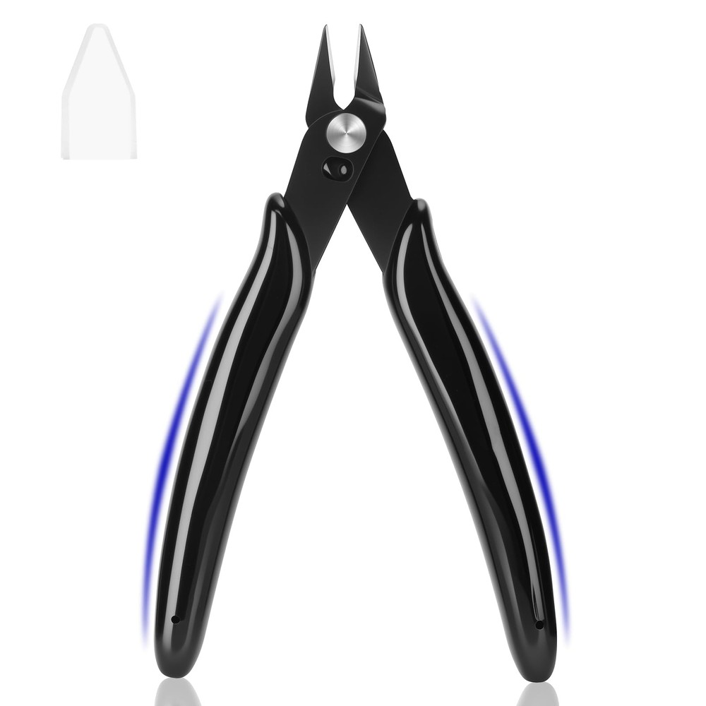 EamPrsk 5 Inch Flush Cutters, 1 Pack Micro Wire Sharp Zip Tie...