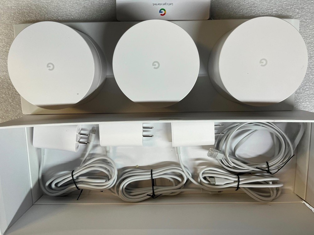 Google WiFi system, 3-Pack -(NLS-1304-25) White-GA3A00441-A08