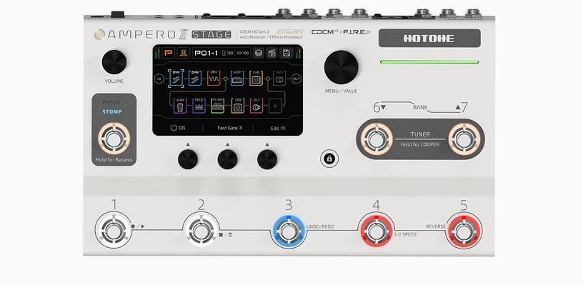 Hotone MP-380 Amp Modeler/Multi-Effects Pedal Custom Scenes, Bluetooth Control