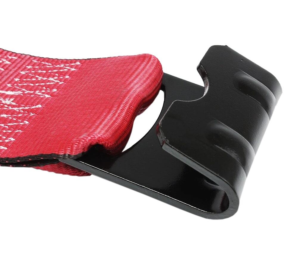 (4 Pack) Kinedyne 4" x 30' Winch Strap with Flat Hook - Red
