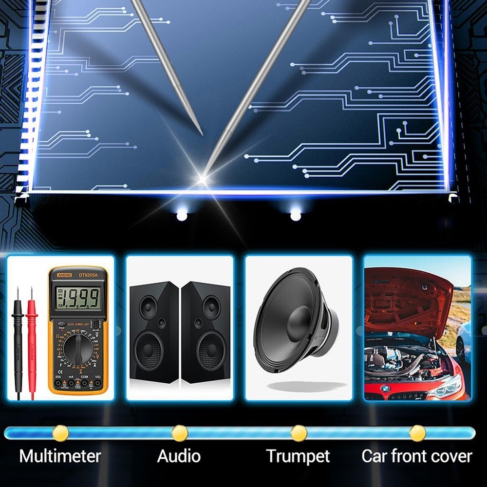 2 Pcs Multimeter Test-Lead Extension Back Probe Tip Needle Micro-Needle New