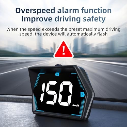 Digital Speedometer Car HUD Head Up Display MPH KM/H with Compass Automatic