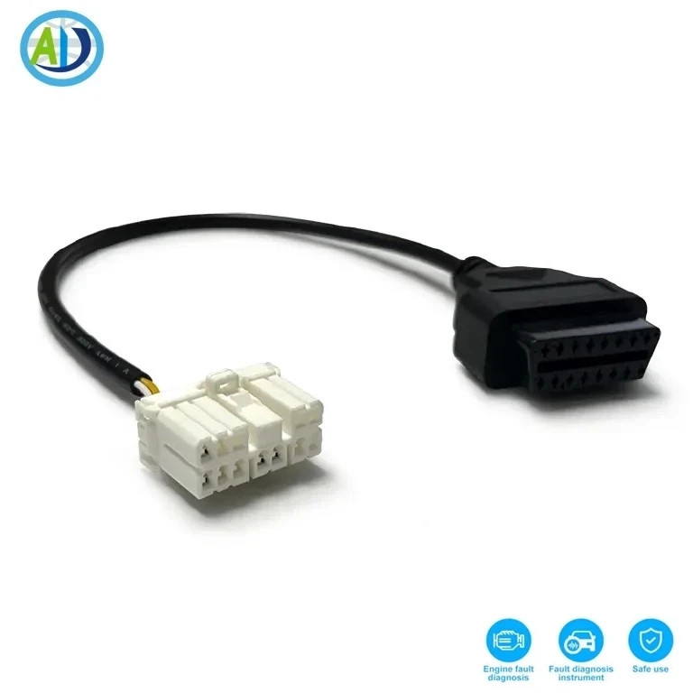 OBD2 Adaptor 12Pin Programming Connector Plug Cable for 12-2015 Tesla Model S,X
