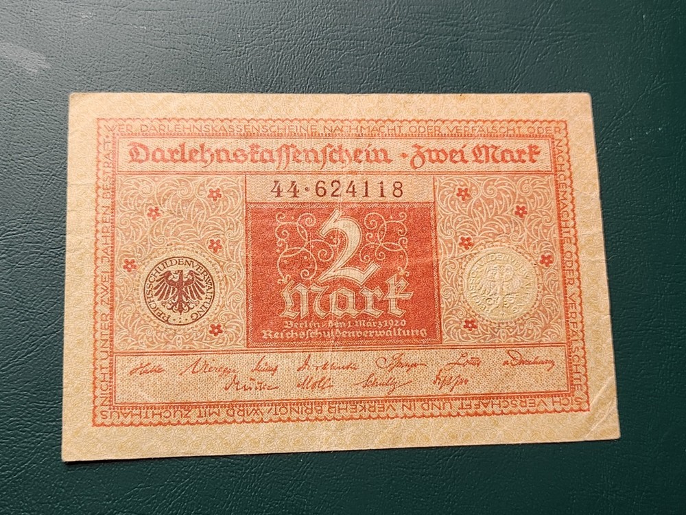 GERMANY - 2 MARK 1920 - BANKNOTES