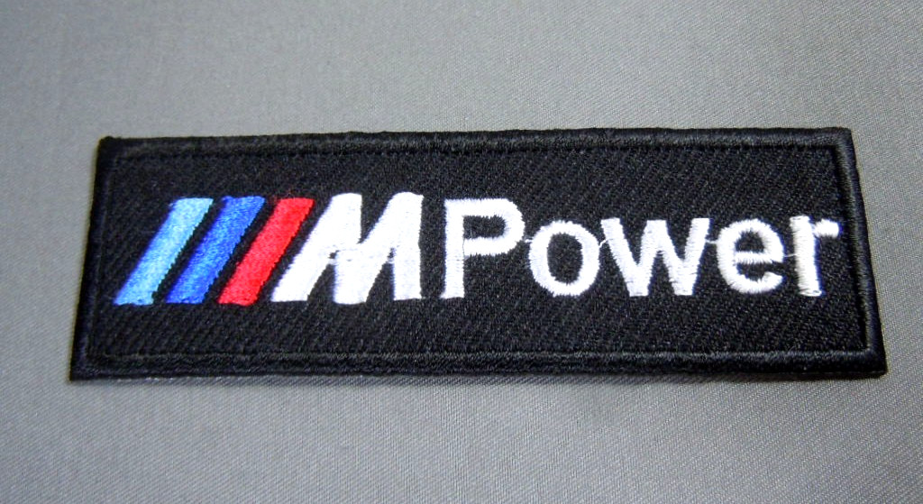 BMW Motorsports M Power Embroidered  Iron-on Patch - 3 1/2" x  1"