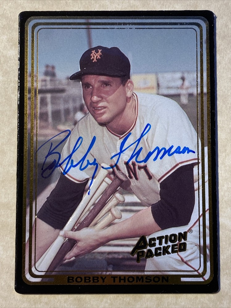Bobby Thompson Signed Auto Baseball Card Action Packed