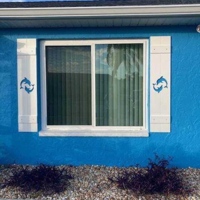 Custom Dolphin Shutter, PVC Exterior Shutter, Sold Individually