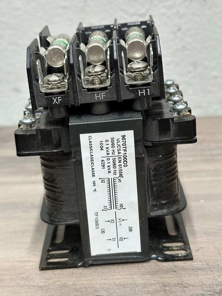 SQUARE D 9070TF100D3 - TRANSFORMER CONTROL 100VA 208V-120V