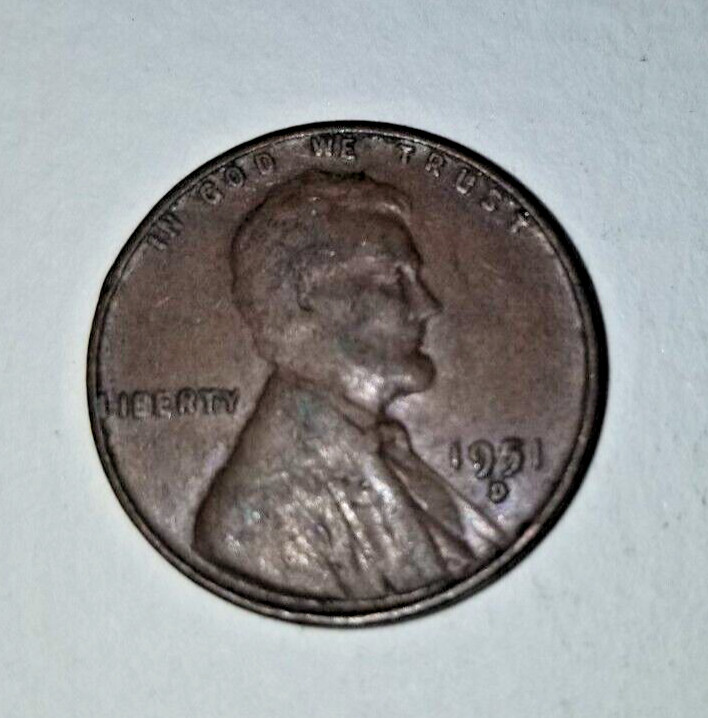 1951 d Lincoln Wheat Cent Penny ''L'' on rim Error