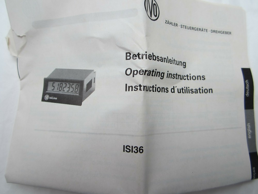 IVO LCD TACHOMETER ISI36.010AA01