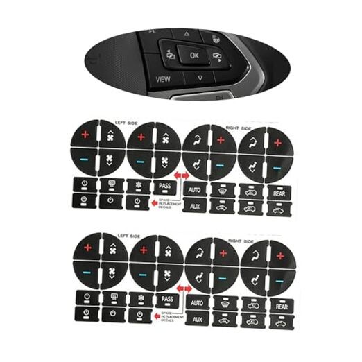 Pcs Car Button Label Stickers, Car Ac Central Control Dashboard Stickers Kit, 3