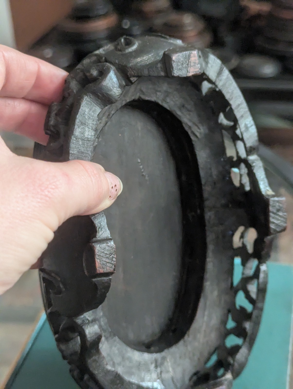 Vintage Chinese Carved Openwork Wood Display Stand Vase Base