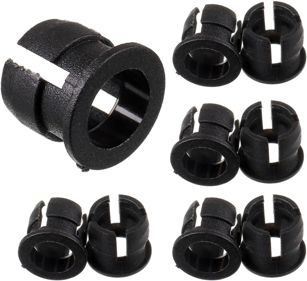 BOJACK 100 Black Plastic LED Holders - 5mm LED Bezel Mounting Holders