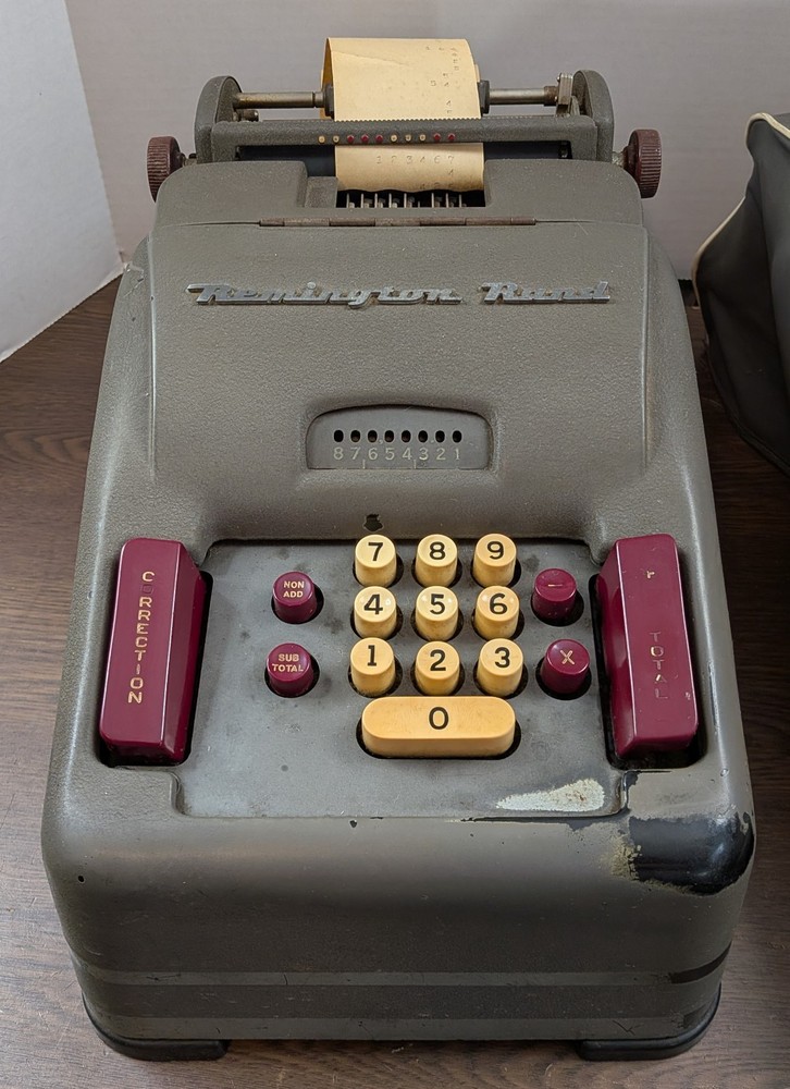 Vintage Remington Rand Adding Machine - 10 Key - WORKING