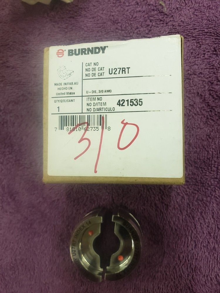 Burndy U27rt Type U Crimping Die