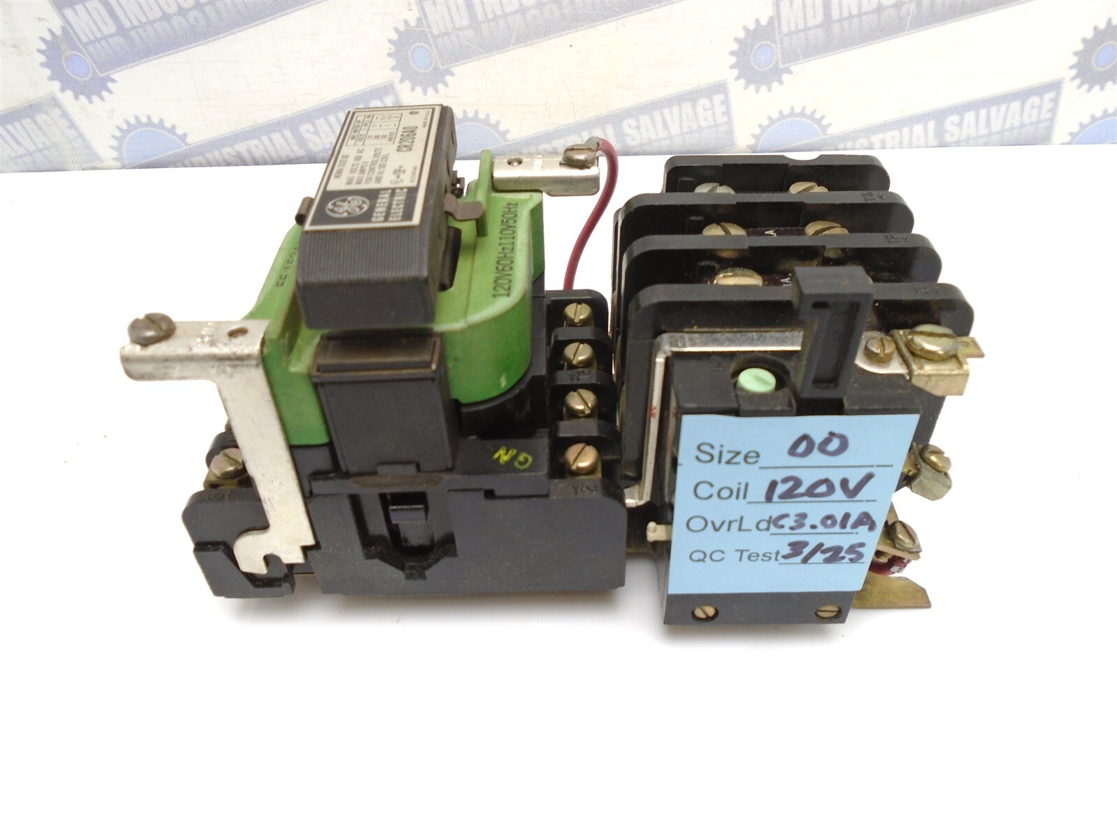 GE - CR206A0 - SIZE 00 STARTER CONTACTOR 9A - 115-575V - 1/3-2HP - 110/120V Coil