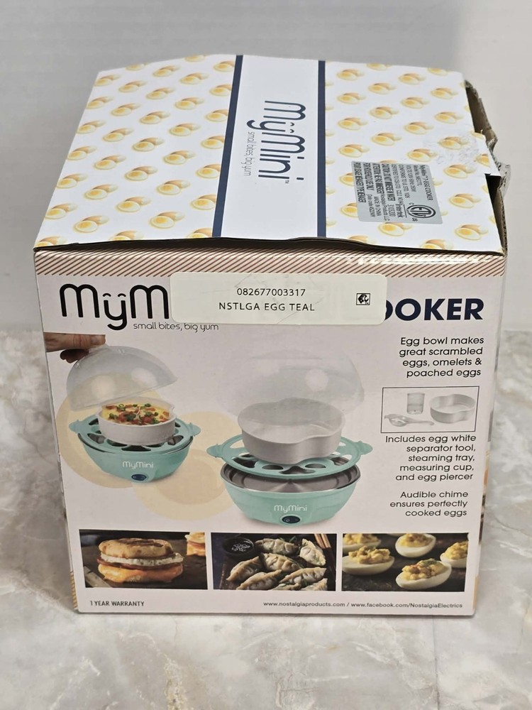 MyMini Egg Cooker Teal 7 Egg Capacity Open Box Kitchen Compact 🍳🥚