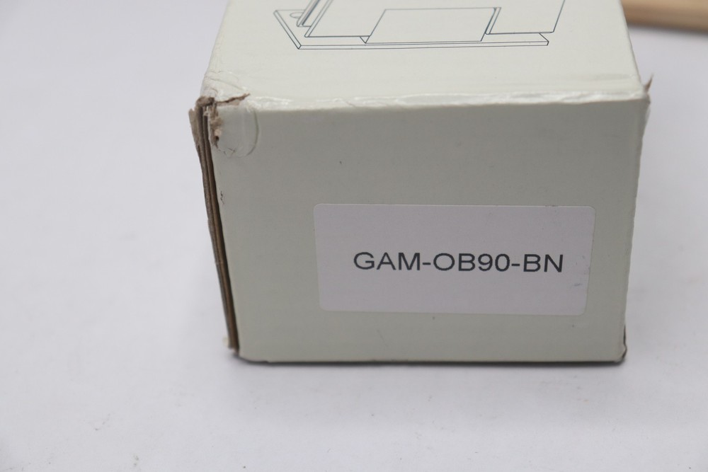 Futureglass Gamma Wall Mount Offset Back Plate Hinge GAM-OB90-BN