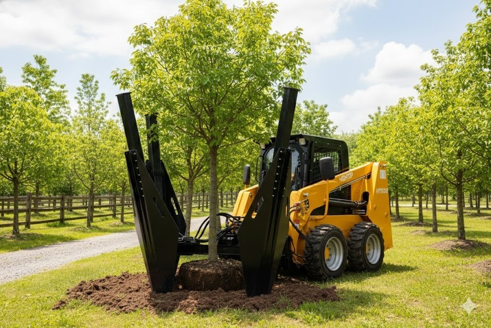 Root Digging Move Tree Transplanter, Convertible Root Removal  fit bobcat loader