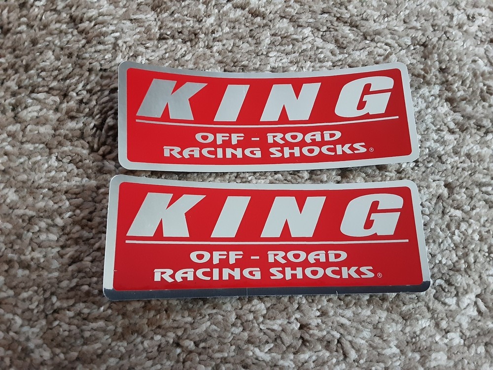 RED CHROME KING OFFROAD SHOCKS Replacement Shock Decals Stickers Emblems Desert