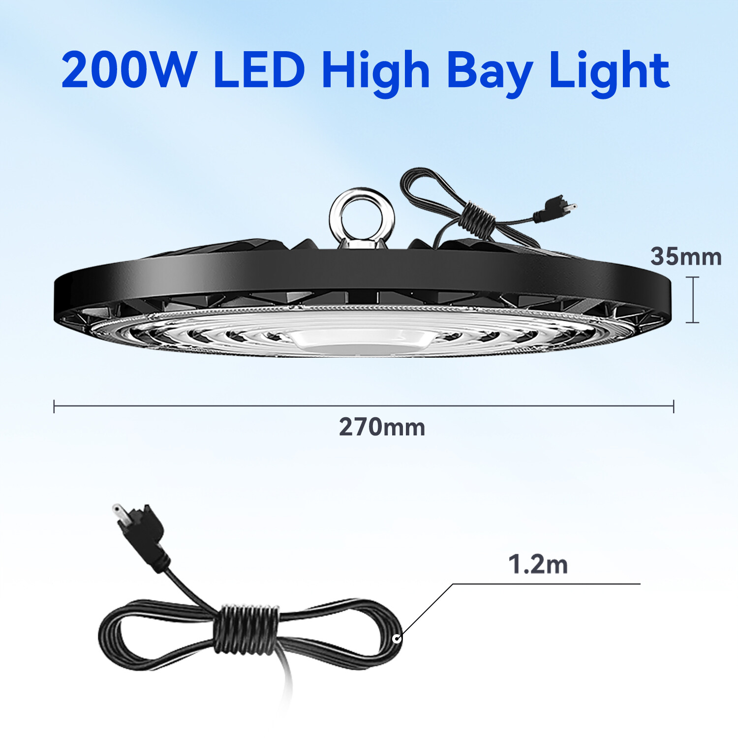 200W UFO Led High Bay Light Commercial Industrial Warehouse Shop Factory Light