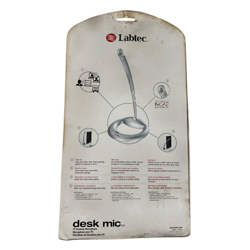 Labtec Desk Mic PC Desktop Microphone *New*