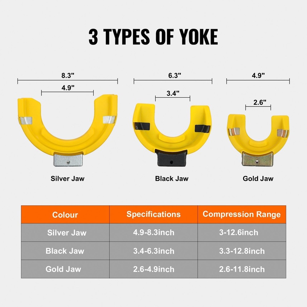 Spring Compressor Set 333lb with Interchangeable Forks & Protective Sleeve