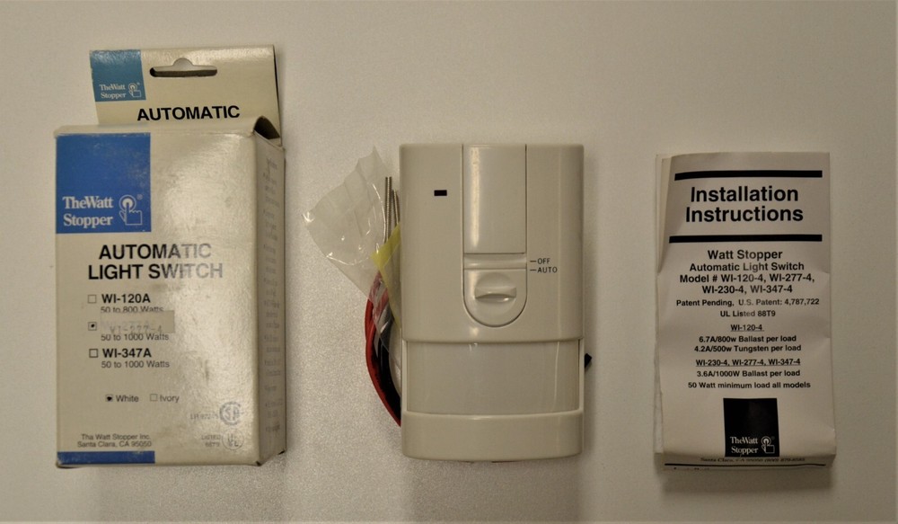 New WattStopper WI-277A-4 Automatic Light Switch Occupancy Sensor 277V, NOS