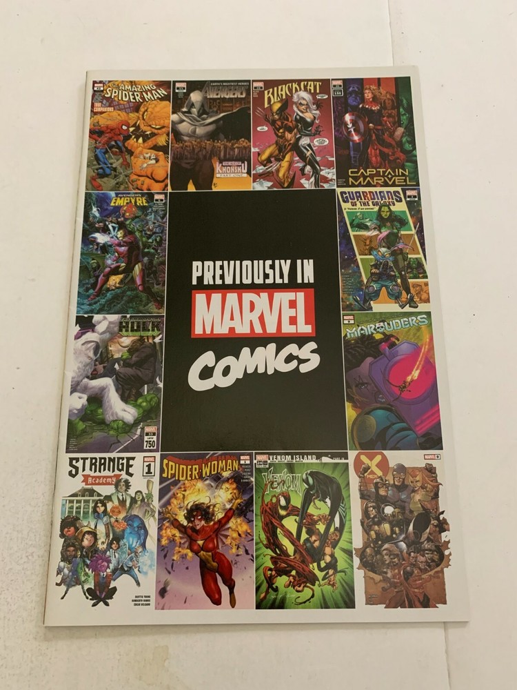 2020 Previous In Marvel Comics Recap Guide No 1 Promotional Comic Book