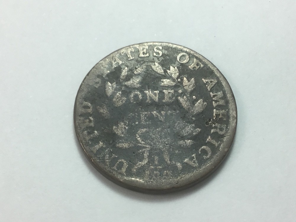 1798 Draped Bust Large Cent, Style 2 hair / Letters
