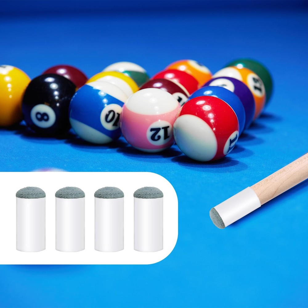 LLMSIX 24 Pieces 13 Mm Pool Cue Tips Stick Slip on Blue