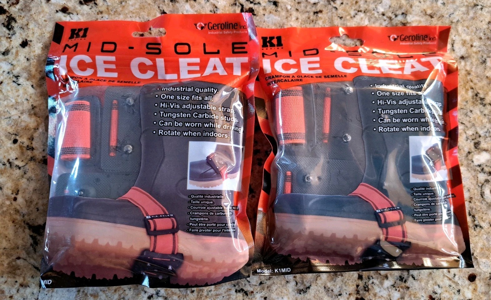 2-Pair Geroline K1 Mid-Sole Ice Cleats