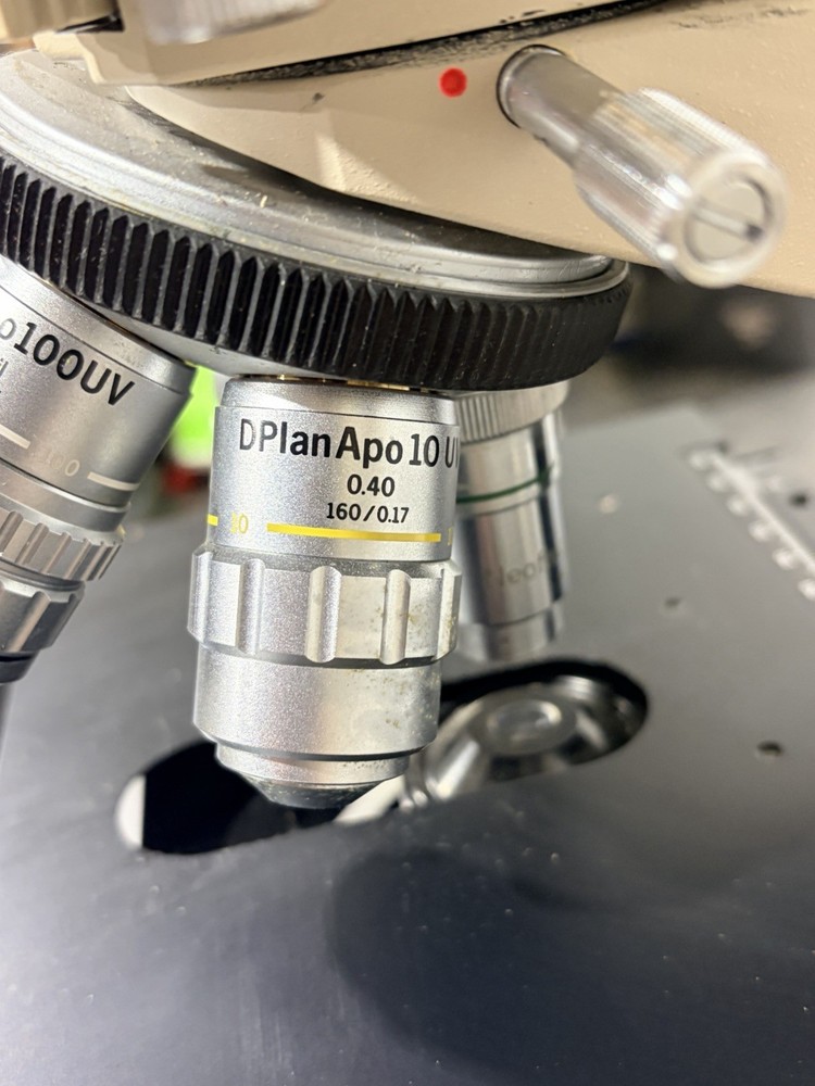 Olympus BH-2 Microscope DPlanApo & NeoFluar Objectives, Fluorescence Lamp