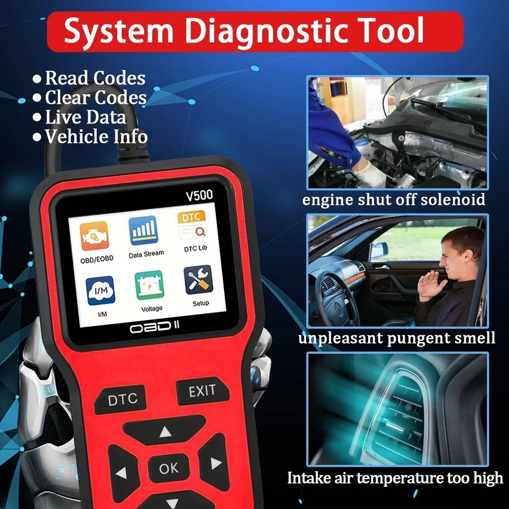 X-M OBD2 Diagnostic Scanner Code Reader Engine Check Tool Universal Vehicles