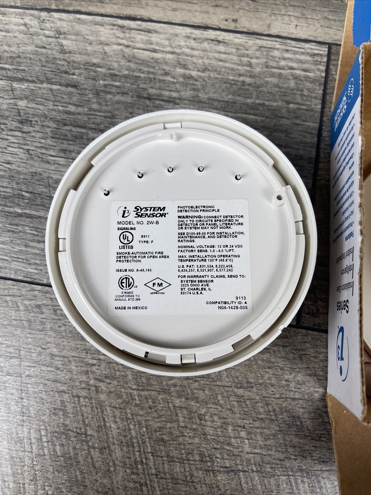 System Sensor i3 2W-B Photoelectric Smoke Detector