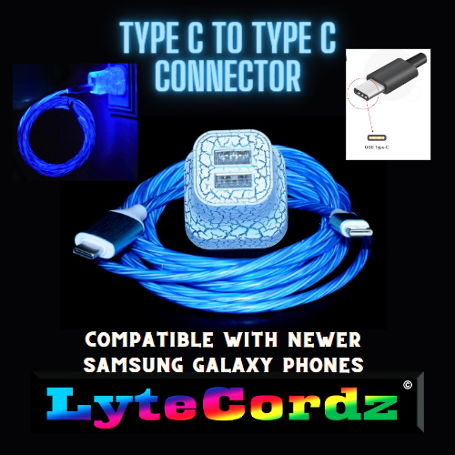 LYTECORDZ LED Lighted Light Up TYPE C Charging Charger Cable USB Cord