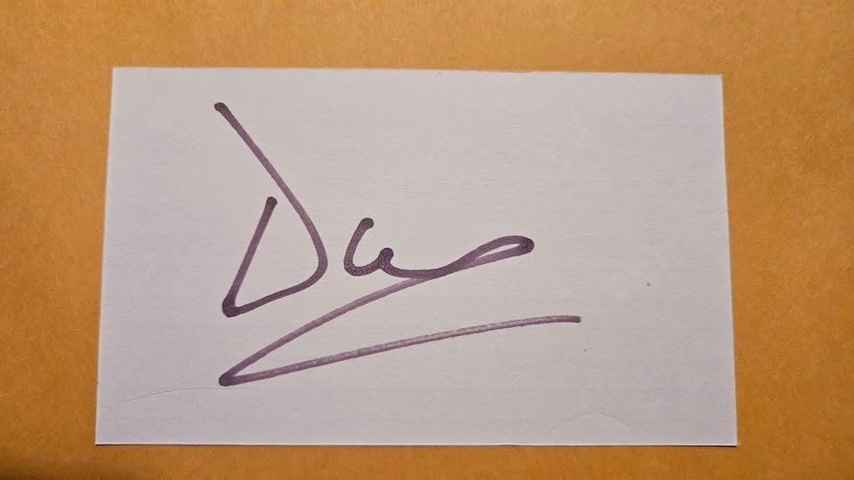 DANNY O'DONOGHUE SIGNED 3x5 INDEX CARD AUTOGRAPH - THE SCRIPT