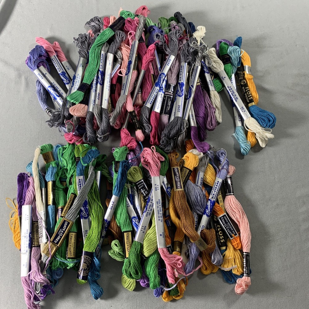 LOT 100 Vtg Embroidery Floss Threads