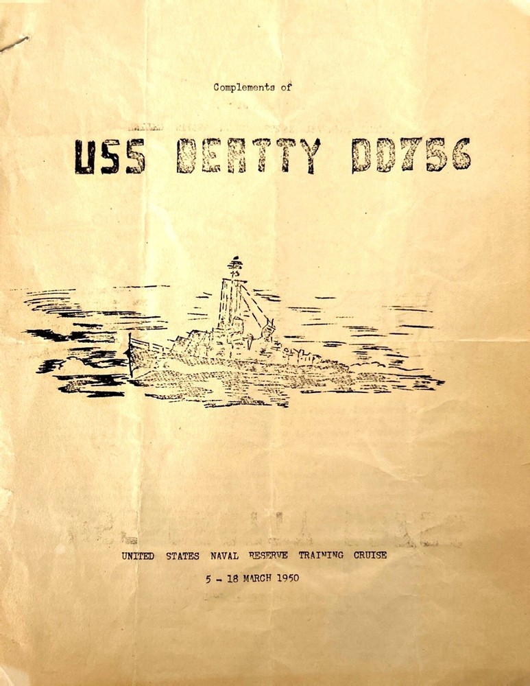 Post-WW2 USS Beatty DD756 Informational Booklet