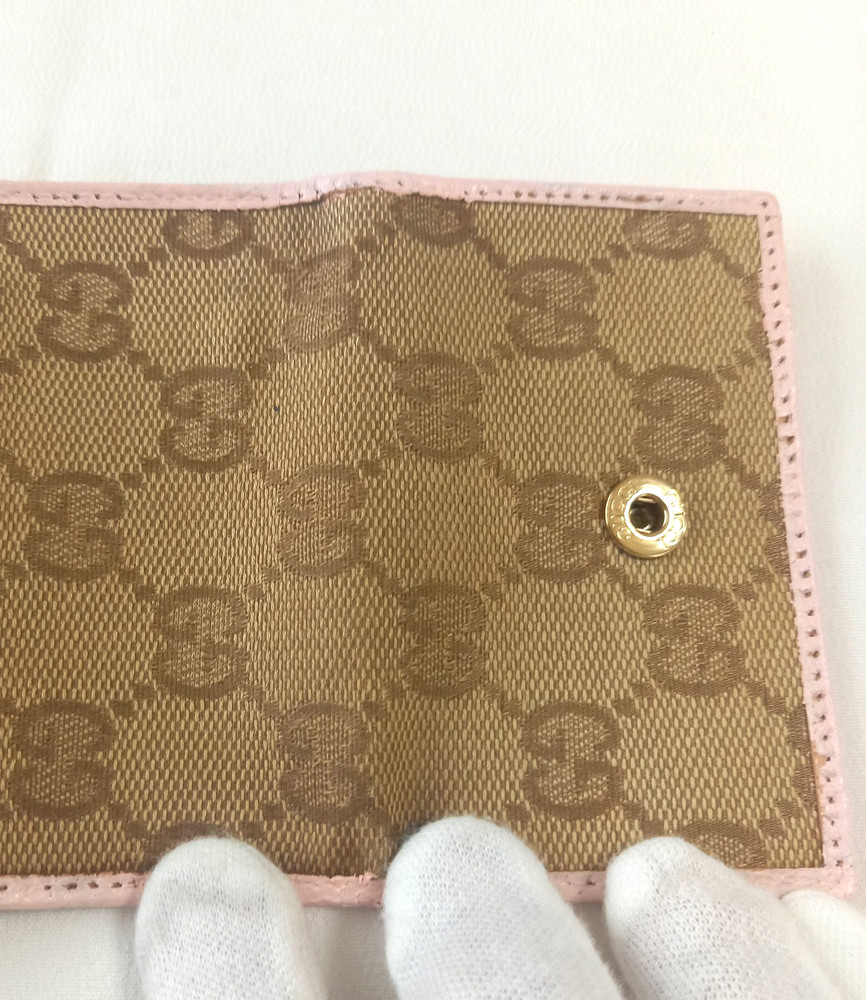 GUCCI GG Canvas Authentic Leather 6Ring Key Case from Japan