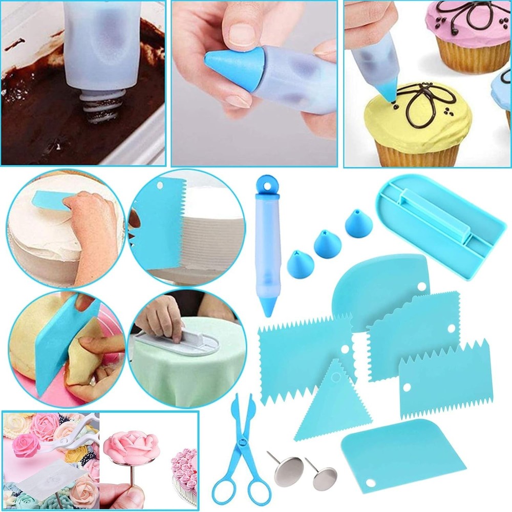 Cake Decorating Tools Supplies Kit - 368Pcs Baking Supplies with Storage Case