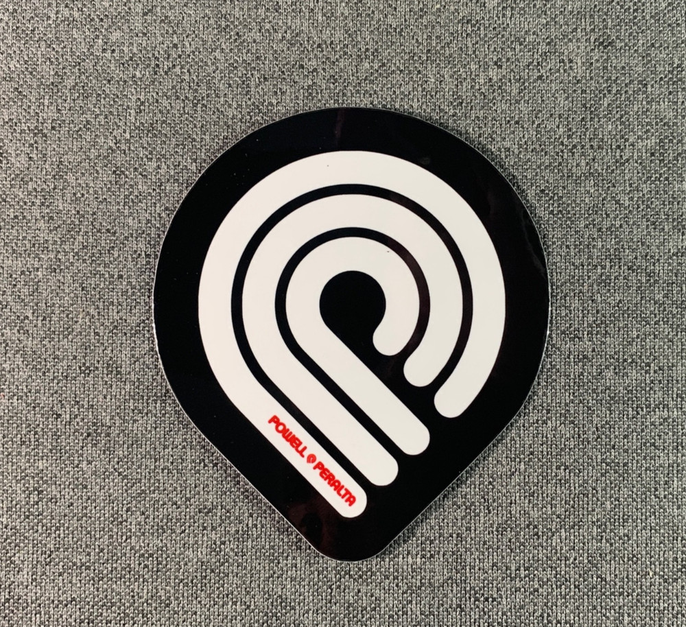 Powell Peralta Triple P Skateboard Sticker  3 inch white/black sk8