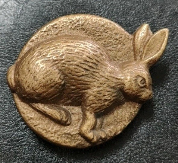 VINTAGE SOLID BRASS DRAWER PULL, HEAVY