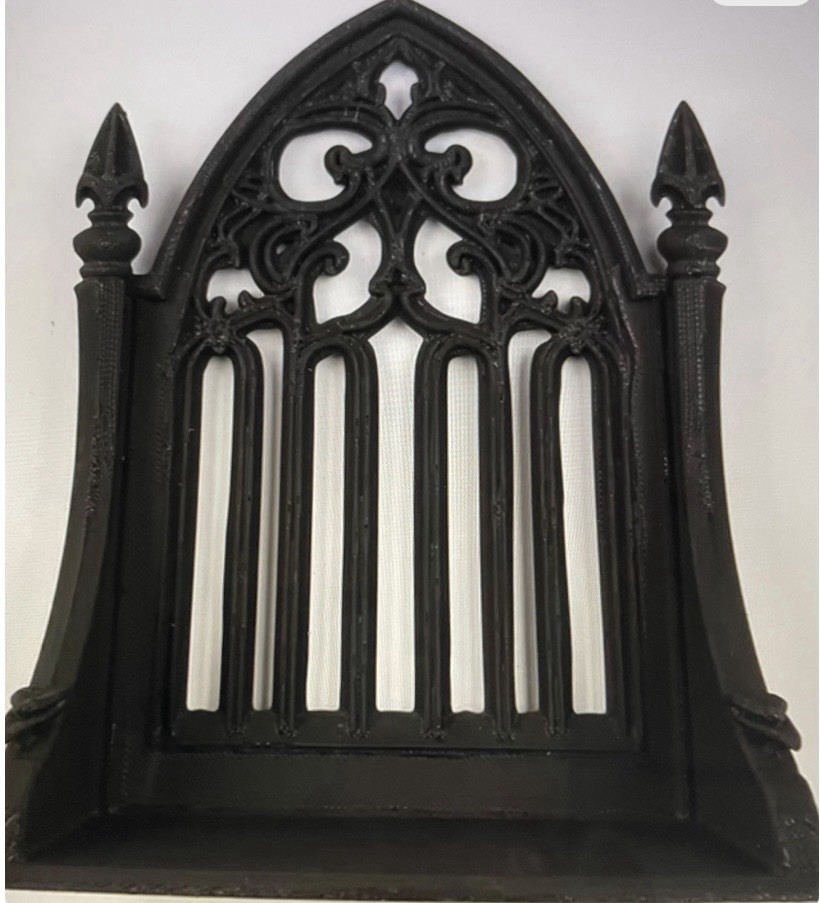Gothic Black Wall Mounted Bracket Trinket Shelf, 3D Print, Plastic Composite