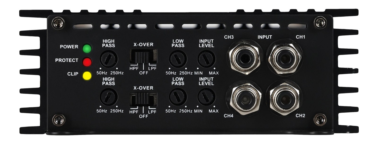 Rockville RDF-4 2800W Peak 700w RMS 4-Channel Car Amplifier, Compact, Efficient