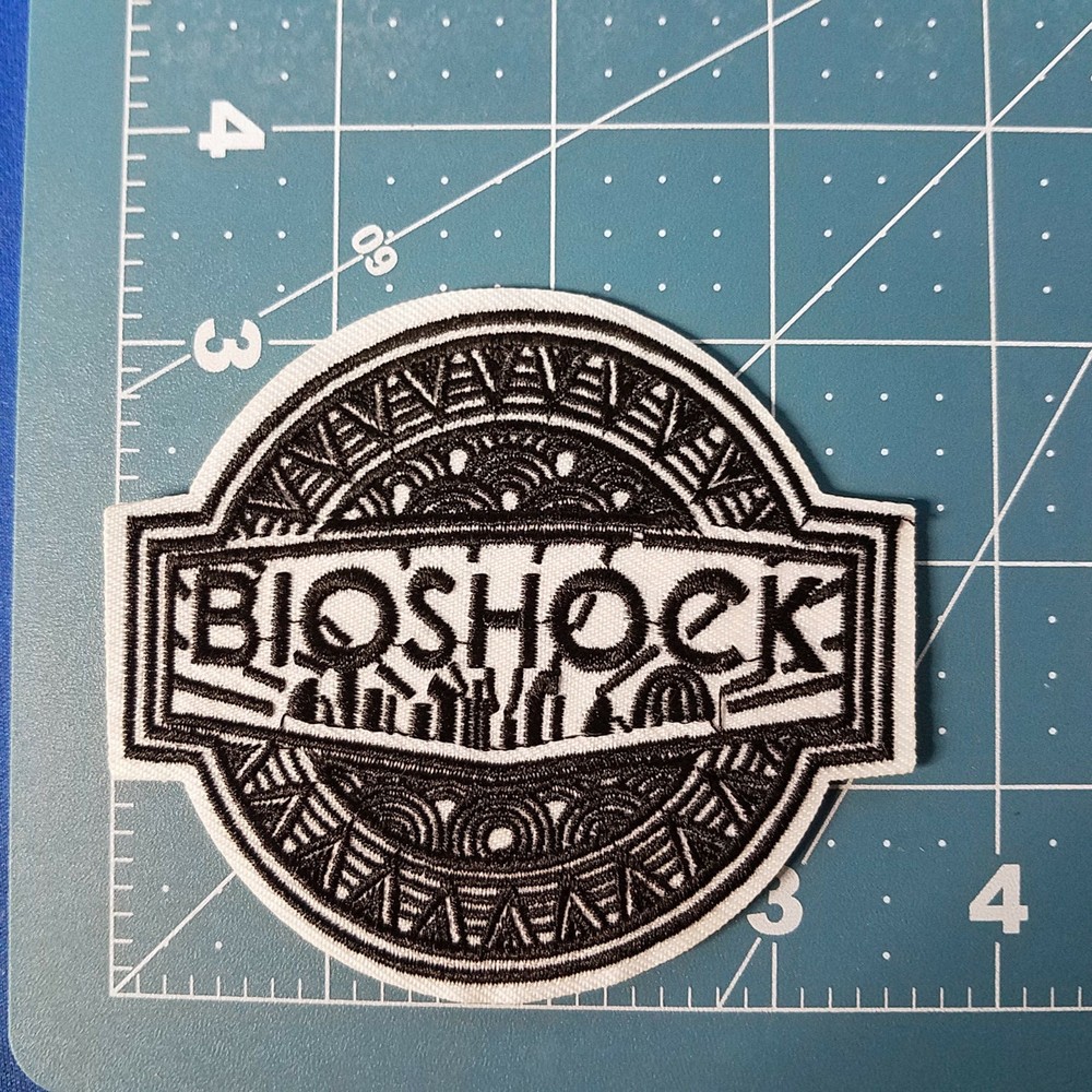 Bioshock Black Logo Patch 3 1/4 inches tall