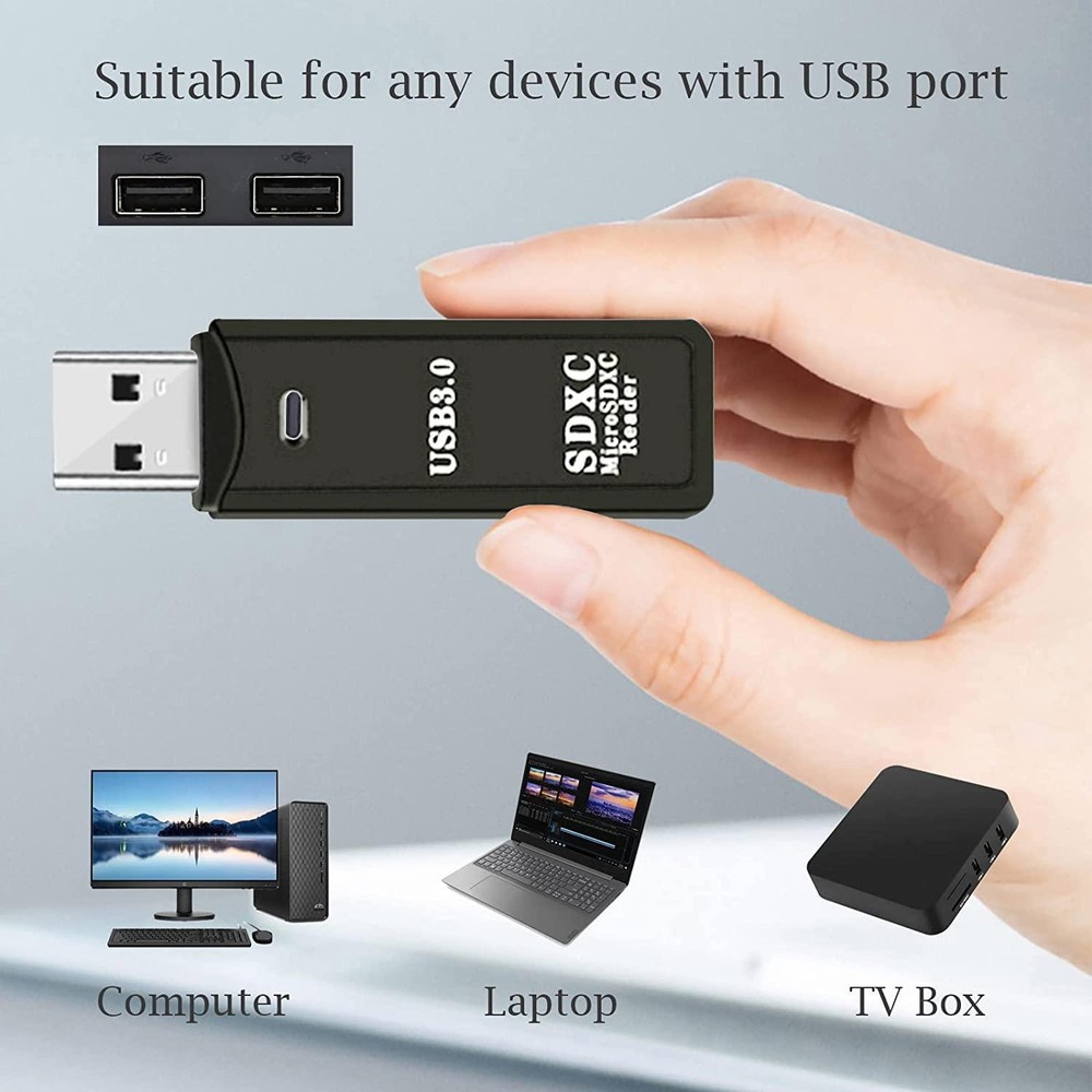 USB 3.0 SD Card Reader For PC, Micro SD Card To USB Adapter, Card Reader For Cam