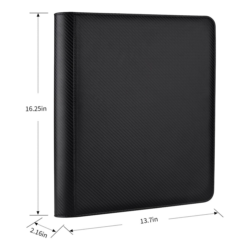 Toploader Binder, Holds 288 Toploaders, 9 Pocket Top Loader Binders with Slee...