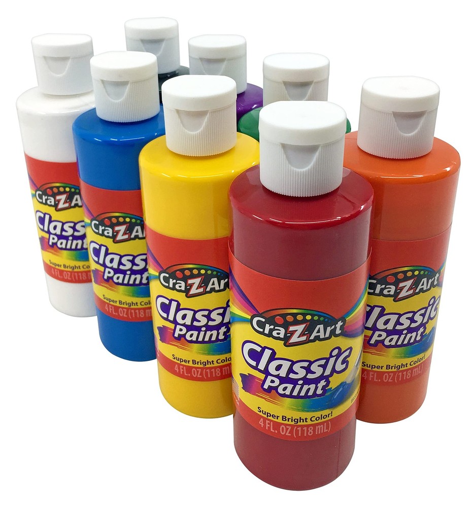 Washable Classic Paint Bulk Pack 8ct, Assorted Colors 4oz each bottle
